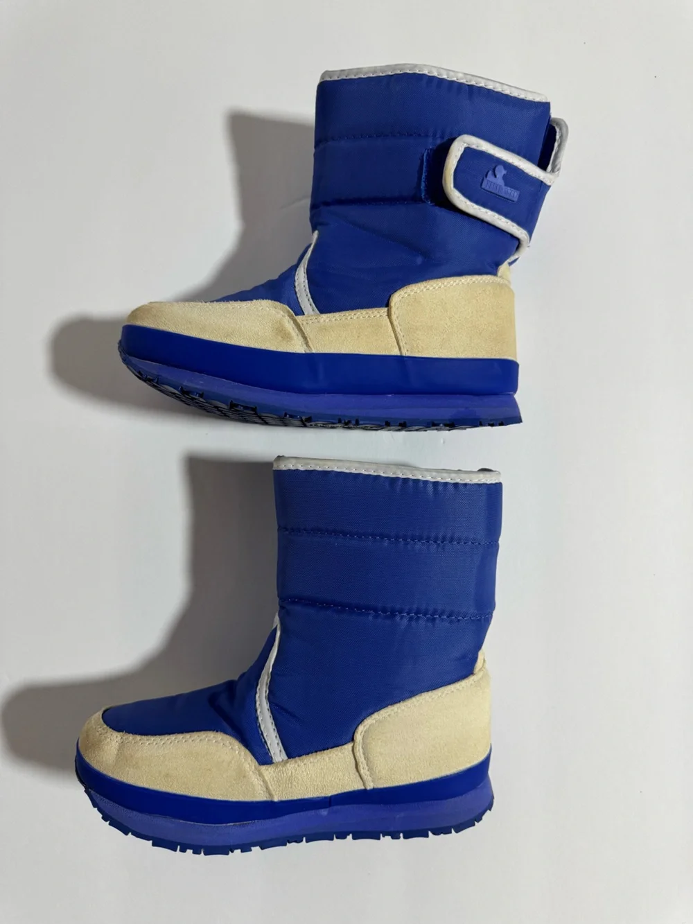 Rubber Duck Snowjogger Kids Blue Winter Boots Faux Fur Lined Size 1